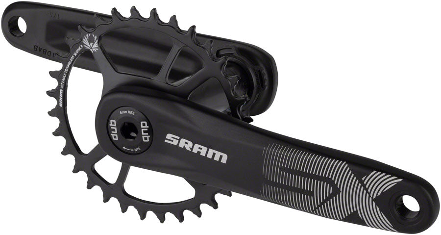 SRAM SX Eagle Crankset - 175mm, 12-Speed, 32t, Direct Mount, DUB Spindle  Interface, Black, A1