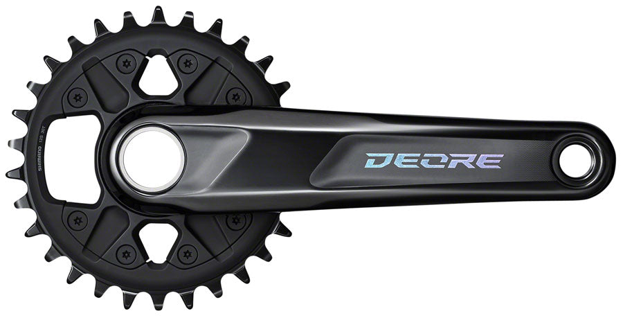 Shimano Deore FC-M6120-1 Crankset - 175mm, 12-Speed, 32t, Black - Crankset - Deore M6100 Crankset