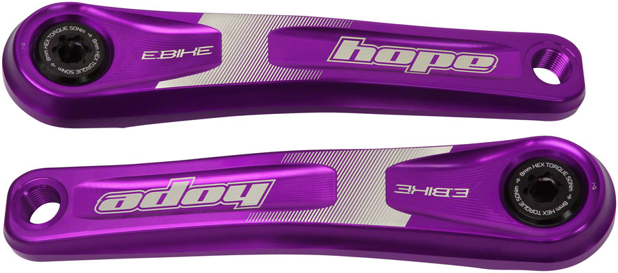 Hope Ebike Crank Arm Set - 165mm, ISIS, Standard Offset, Purple MPN: HCEB65PU eBike Crankset eBike Crank