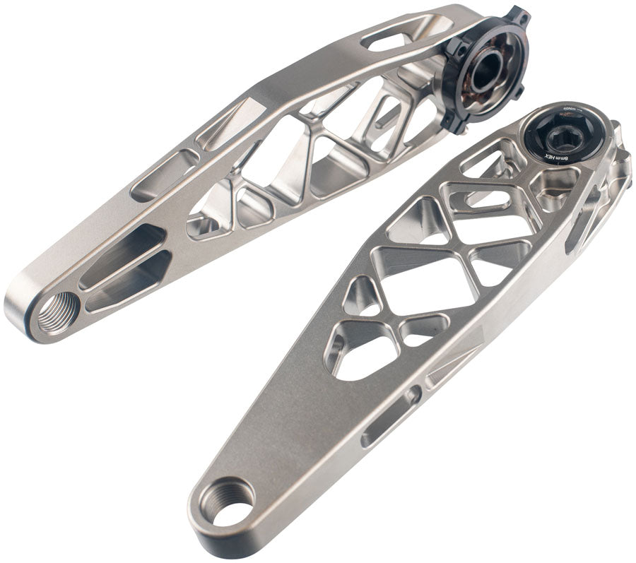 5DEV Titanium MTB Crankset - 165mm, 8-Bolt DM Chainring Interface, Raw Ti - Crankset - Titanium MTB Crankset