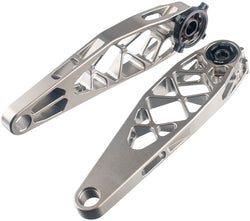 5DEV Titanium MTB Crankset - 165mm, 8-Bolt DM Chainring Interface, Raw Ti - Crankset - Titanium MTB Crankset