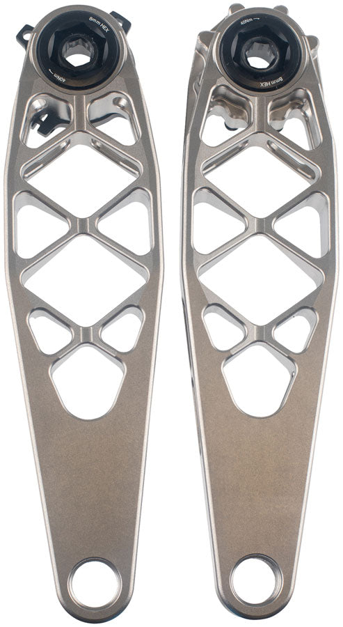 5DEV Titanium MTB Crankset - 165mm, 8-Bolt DM Chainring Interface, Raw Ti MPN: TR165-51 UPC: 850076919139 Crankset Titanium MTB Crankset