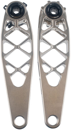 5DEV Titanium MTB Crankset - 165mm, 8-Bolt DM Chainring Interface, Raw Ti MPN: TR165-51 UPC: 850076919139 Crankset Titanium MTB Crankset