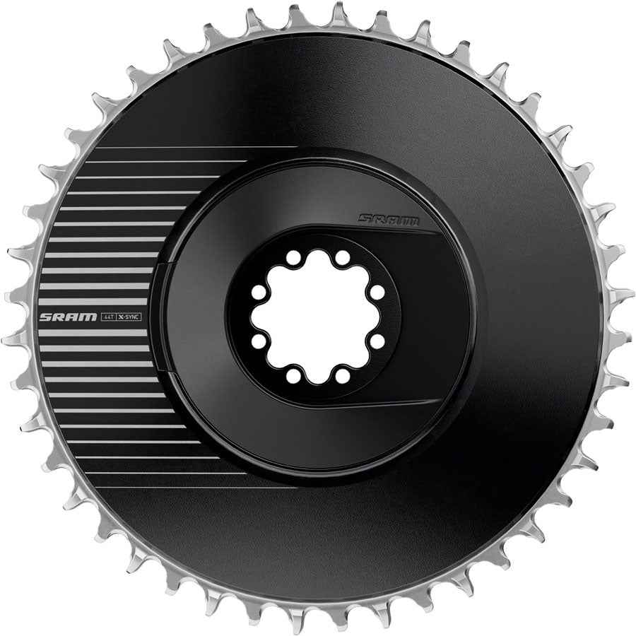 SRAM RED Aero X-Sync Direct Mount Chainring - 44t, 12-Speed, 8-Bolt Direct Mount, 6.5mm Offet, Black, E1 MPN: 00.6218.048.003 UPC: 710845921322 Direct Mount Chainrings RED Aero X-Sync Chainring E1