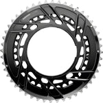 SRAM Force 2x Thread Mount Chainring - 46/33t, 12-Speed, Thread Mount (For Force E1 AXS PM Spider), Black, E1 MPN: 00.6218.063.000 UPC: 710845916618 Chainring Force 2x Thread Mount Chainring E1