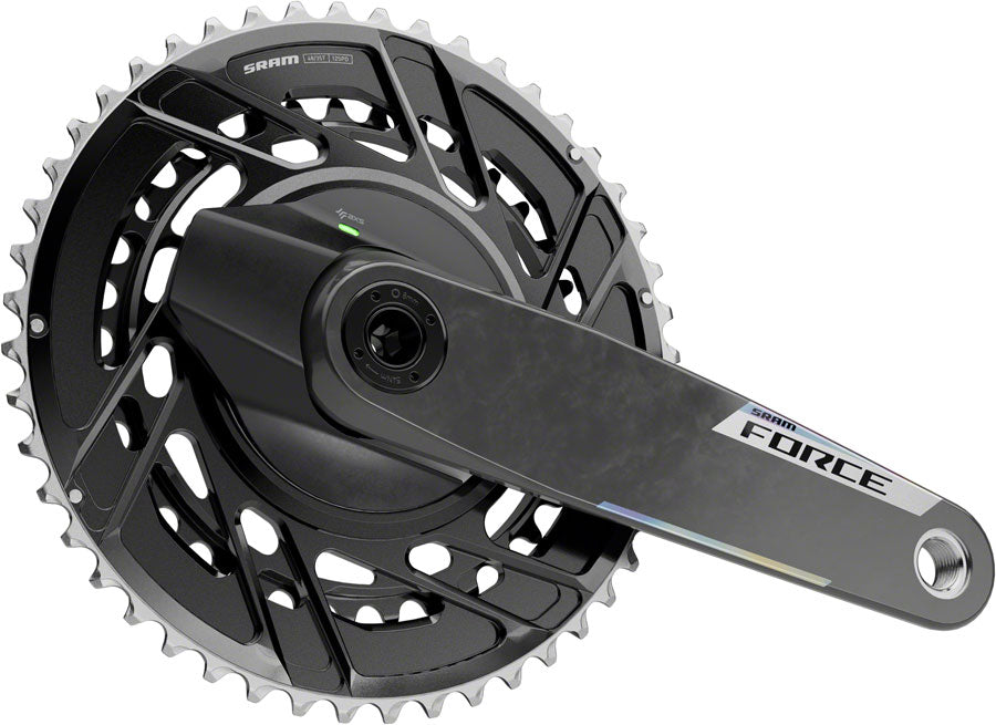SRAM Force AXS Power Meter Crankset - 165mm, 12-Speed, 48/35t Thread Mount, 8-Bolt PM Spider, DUB Spindle, Carbon, E1 - Crankset - Force AXS Power Meter Crankset E1