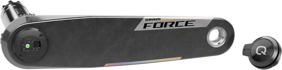 SRAM Force AXS Left Crank Arm and Power Meter Spindle Assembly - 165mm, 12/13-Speed, DUB PM Spindle, Carbon, E1 MPN: 00.3018.402.007 UPC: 710845926129 Left Crank Arm Force AXS Left Crank Arm and Power Meter Spindle Assembly E1