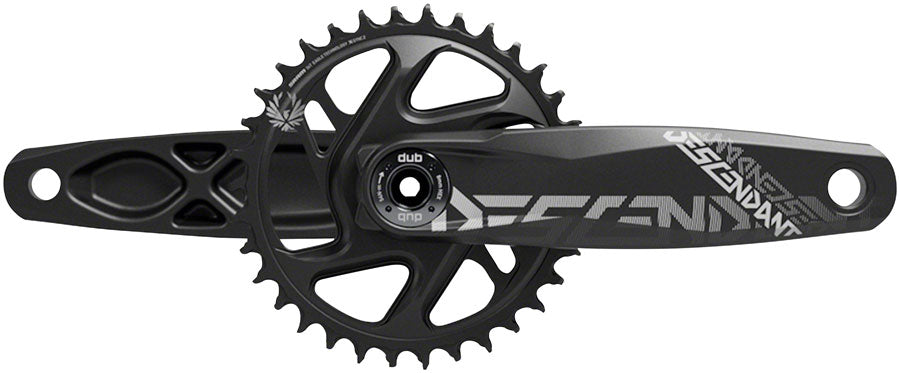 TruVativ Descendant All Downhill Crankset - 165mm, 10/11-Speed, 34t, Direct Mount, DUB Spindle Interface, Black, B1 MPN: 00.6118.605.000 UPC: 710845854286 Crankset Descendant DH Crankset