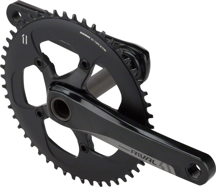 SRAM Rival 1 Crankset - 175mm, 10/11-Speed, 50t, 110 BCD, GXP Spindle  Interface, Black