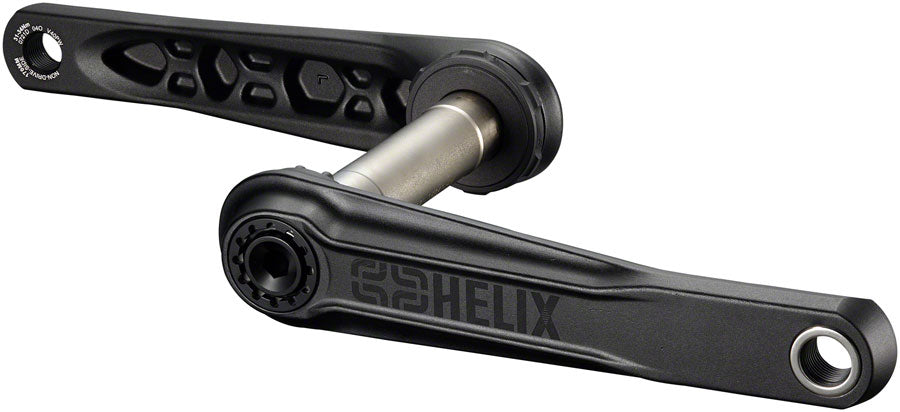 e*thirteen Helix Core Crankset - 165mm, 73mm, 24mm Spindle with e*thirteen P3 Connect Interface, Black