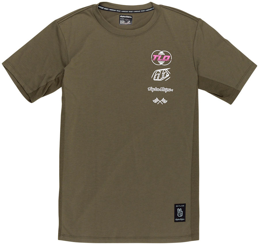 Troy Lee Designs Skyline Short Sleeve Ride Tee   Worldwide Caper, Small