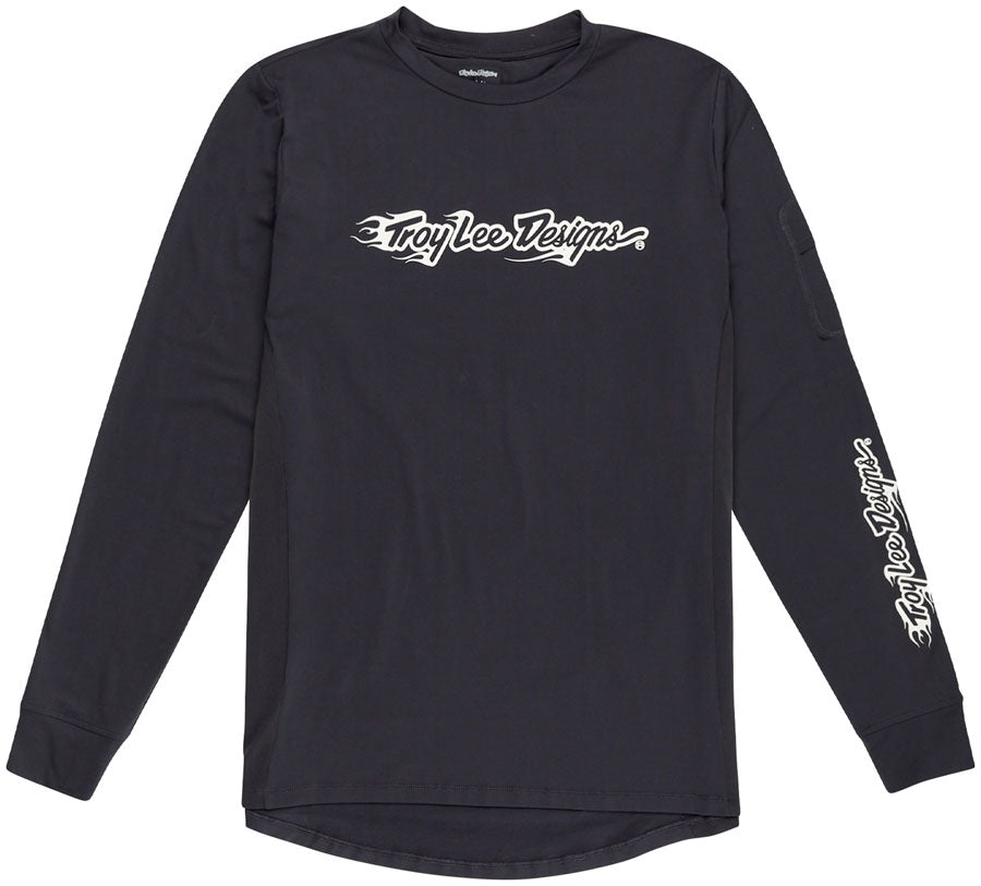 Troy Lee Designs Ruckus Long Sleeve Ride Tee   Burn Out Carbon, X-Large