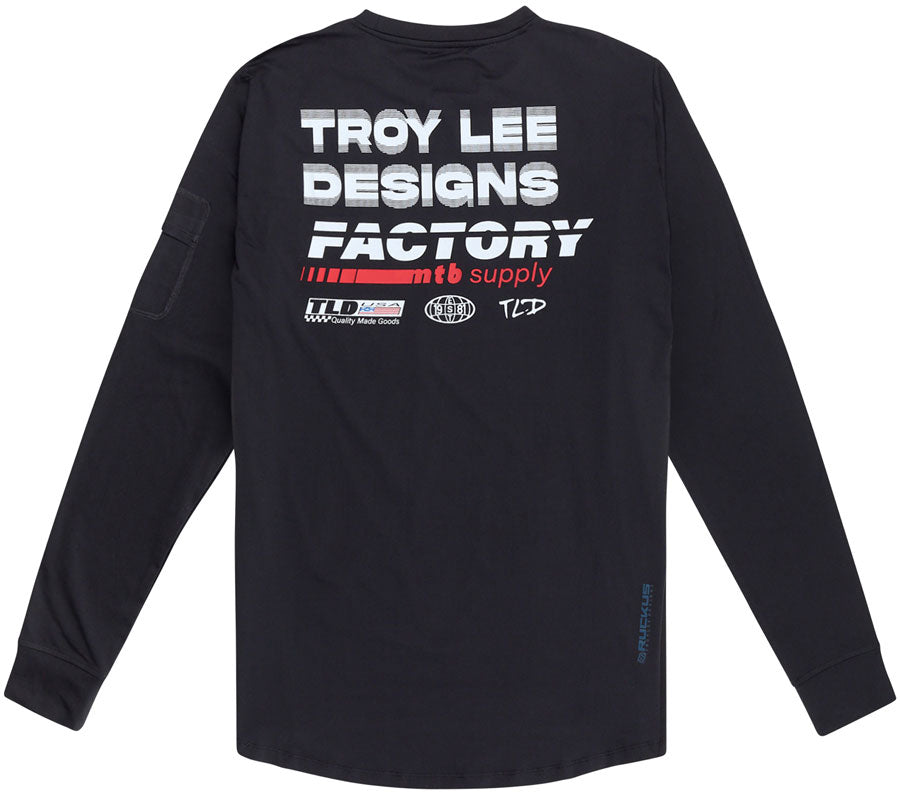 Troy Lee Designs Ruckus Long Sleeve Ride Tee   Factory Carbon, X-Large - Jersey - Ruckus Long Sleeve Ride Tee