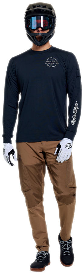 Troy Lee Designs Ruckus Long Sleeve Ride Tee   Pressed Carbon, X-Large - Jersey - Ruckus Long Sleeve Ride Tee