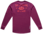 Troy Lee Designs Ruckus Long Sleeve Ride Tee   Lockdown Sangria, X-Large - Jersey - Ruckus Long Sleeve Ride Tee