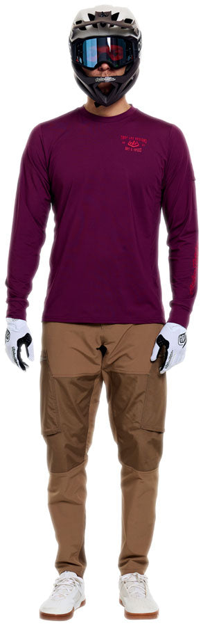 Troy Lee Designs Ruckus Long Sleeve Ride Tee   Lockdown Sangria, X-Large MPN: 371026005 UPC: 887202542015 Jersey Ruckus Long Sleeve Ride Tee