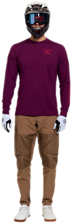 Troy Lee Designs Ruckus Long Sleeve Ride Tee   Lockdown Sangria, X-Large MPN: 371026005 UPC: 887202542015 Jersey Ruckus Long Sleeve Ride Tee