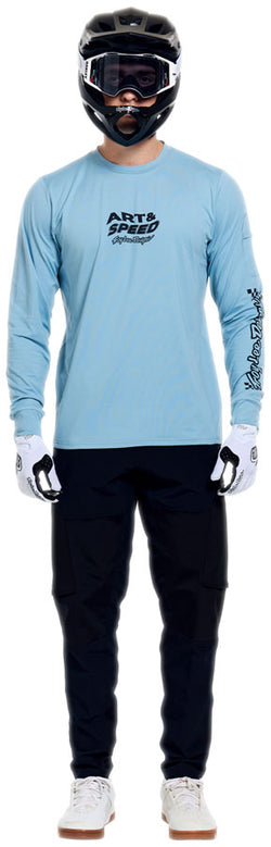Troy Lee Designs Ruckus Long Sleeve Ride Tee   Waves Dawn Blue, Large MPN: 371048004 UPC: 887202542107 Jersey Ruckus Long Sleeve Ride Tee