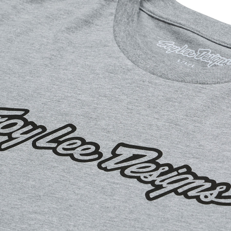 Troy Lee Signature Short Sleeve Tee - Gray Heather, 2X-Large MPN: 701917056 UPC: 887202509063 Jersey Signature Short Sleeve Tee
