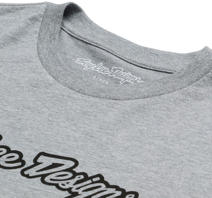 Troy Lee Signature Short Sleeve Tee - Gray Heather, Medium - Jersey - Signature Short Sleeve Tee