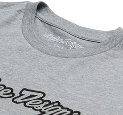 Troy Lee Signature Short Sleeve Tee - Gray Heather, Small - Jersey - Signature Short Sleeve Tee