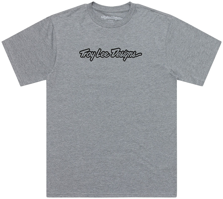 Troy Lee Signature Short Sleeve Tee - Gray Heather, Medium MPN: 701917053 UPC: 887202509032 Jersey Signature Short Sleeve Tee