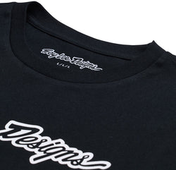 Troy Lee Signature Long Sleeve Tee - Black, 2X-Large - Jersey - Signature Long Sleeve Tee