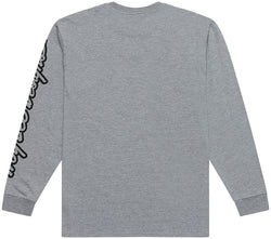 Troy Lee Signature Long Sleeve Tee - Gray Heather, Medium - Jersey - Signature Long Sleeve Tee