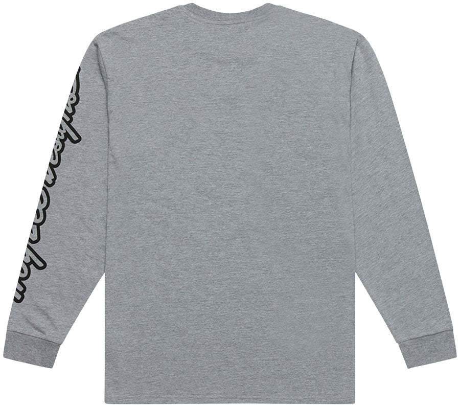 Troy Lee Signature Long Sleeve Tee - Gray Heather, 2X-Large - Jersey - Signature Long Sleeve Tee