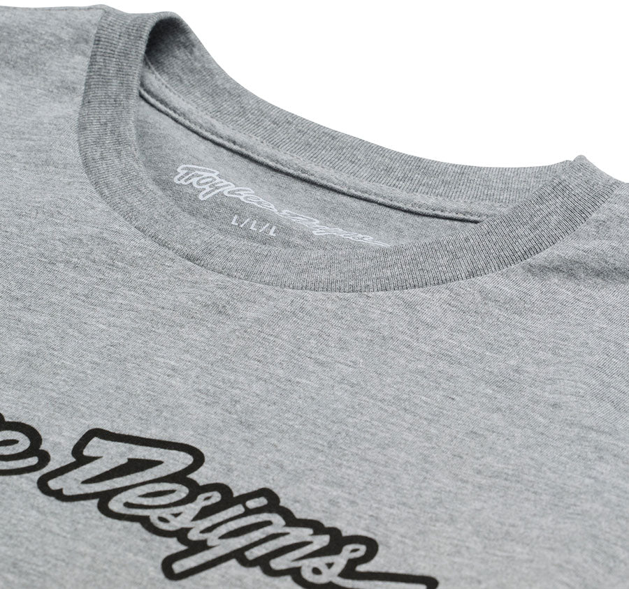 Troy Lee Signature Long Sleeve Tee - Gray Heather, 2X-Large - Jersey - Signature Long Sleeve Tee