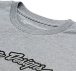 Troy Lee Signature Long Sleeve Tee - Gray Heather, Medium - Jersey - Signature Long Sleeve Tee