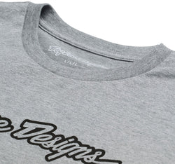 Troy Lee Signature Long Sleeve Tee - Gray Heather, Medium - Jersey - Signature Long Sleeve Tee