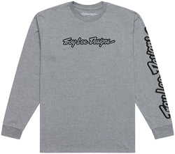 Troy Lee Signature Long Sleeve Tee - Gray Heather, 2X-Large MPN: 729917026 UPC: 887202508417 Jersey Signature Long Sleeve Tee
