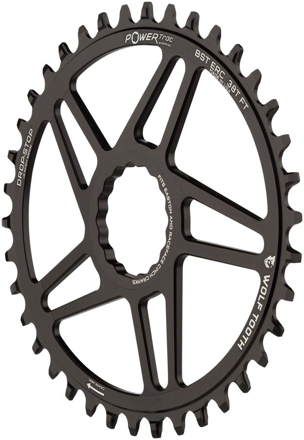Wolf Tooth Elliptical Direct Mount Chainring - 42t, RaceFace/EastonCINCH Direct Mount, 3mm Offset, Drop-Stop B, Flattop MPN: OVAL-ERC42-FT UPC: 810006801422 Direct Mount Chainrings Elliptical RaceFace/Easton CINCH Direct Mount Road Chainrings
