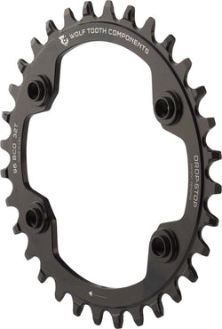 Wolf Tooth 96 BCD Chainring - 32t, 96 Asymmetric BCD, 4-Bolt, Drop-Stop A, For Shimano XTR M9000 and M9020 Cranks, Black MPN: XTR9632 UPC: 812719021197 Chainring Shimano XTR M9000 96 BCD Asymmetrical Chainrings
