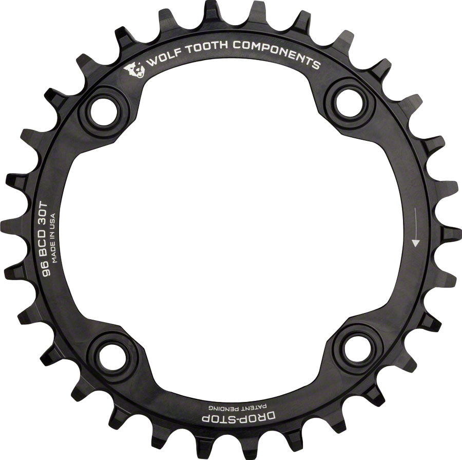 Wolf Tooth Components Drop-Stop Chainring: 30T x 96 BCD Shimano Symmetric Cranks