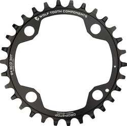 Wolf Tooth 94 BCD Chainring - 30t, 94 BCD, 4-Bolt, Drop-Stop, For SRAM Cranks, Black MPN: SR4-9430 UPC: 810006800340 Chainring 94 BCD 4-Bolt Chainrings