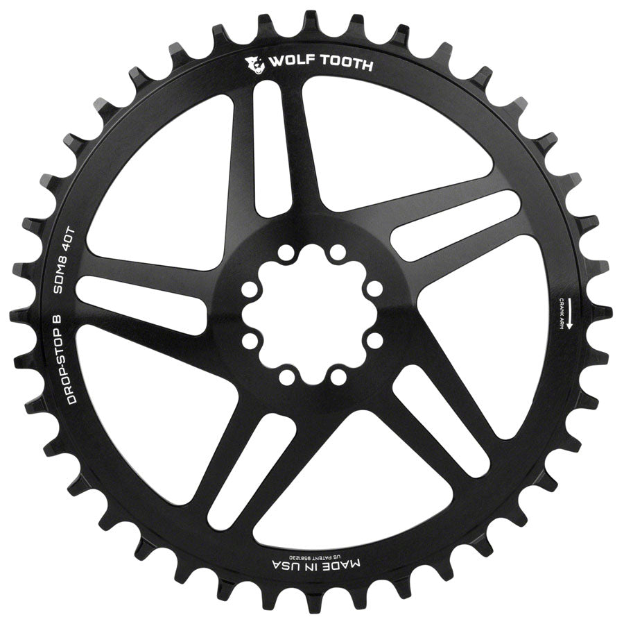 Wolf Tooth Direct Mount Chainring - 42t, SRAM Direct Mount, Drop-Stop B, For SRAM 8-Bolt Cranksets, 6mm Offset, Black MPN: SDM8-42 UPC: 810006806069 Direct Mount Chainrings SRAM 8-Bolt Direct Mount Chainrings