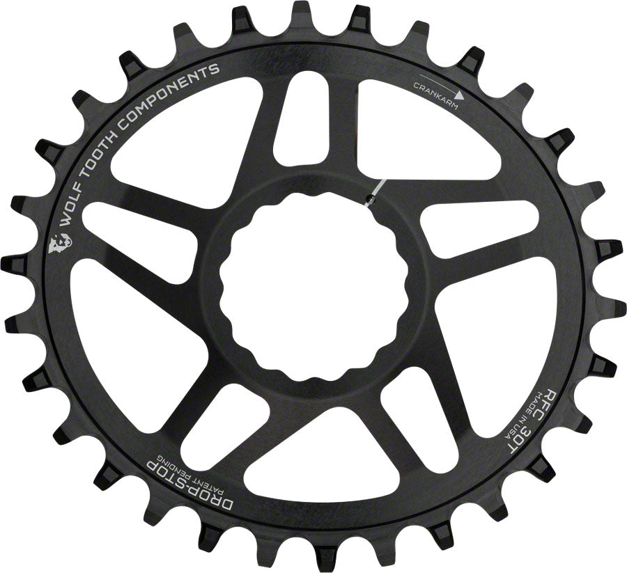 Wolf Tooth Elliptical Direct Mount Chainring - 32t, RaceFace/EastonCINCH Direct Mount, Drop-Stop A, 6mm Offset, Black MPN: OVAL-RFC32 UPC: 812719021821 Direct Mount Chainrings Elliptical RaceFace / Easton CINCH Direct Mount Mountain Chainrings