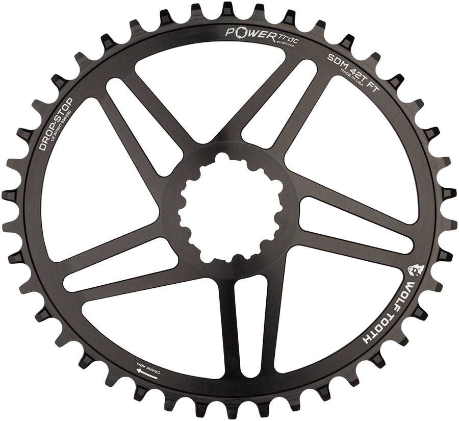 Sugino 170mmクランクセット Wolf Tooth 42T Wolf Tooth Elliptical Direct Mount Chainring - 42t, SRAM Direct