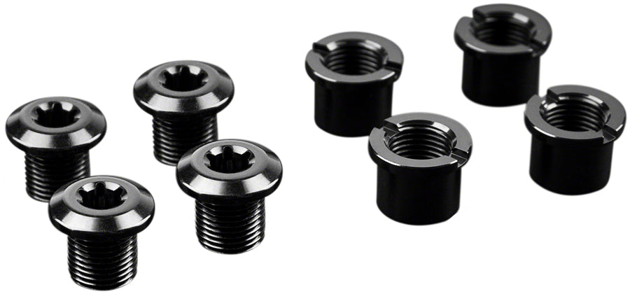 absoluteBLACK Chainring Bolt Set - Long Bolts and Nuts, Set of 4, Black MPN: BOLT4L Chainring Bolt Chainring Bolts