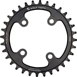 Wolf Tooth 76 BCD Chainring - 32t, 76 BCD, 4-Bolt, Drop-Stop A, Compatible with SRAM 76 BCD and Specialized Stout, Black MPN: 7632 UPC: 812719025447 Chainring 76 BCD Chainrings