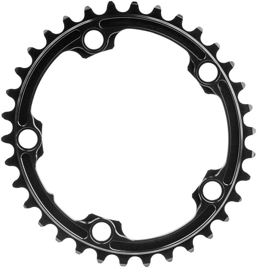 absoluteBLACK Premium Oval 110 BCD Road Inner Chainring - 34t, 110 BCD, 5-Bolt, Black MPN: ROV34/5BK Chainring Premium Oval 110 BCD 5-Bolt Road Chainring