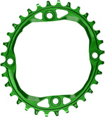 absoluteBLACK Oval 104 BCD Chainring - 32t, 104 BCD, 4-Bolt, Narrow-Wide, Green MPN: OV32GN Chainring Oval 104/64 BCD 4-Bolt Chainring