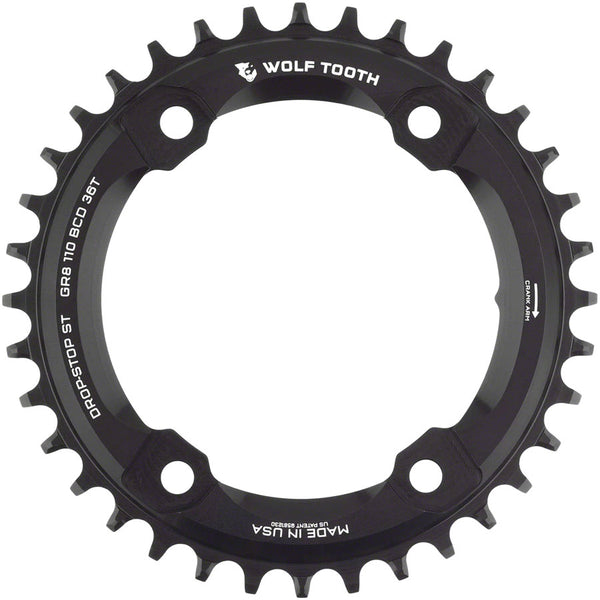 Wolf Tooth Shimano 110 Asymmetric BCD Chainring - 36t, 110 Asymmetric ...