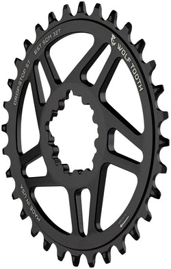 Wolf Tooth Direct Mount Chainring - 32t, SRAM 3-Bolt Direct Mount, Drop-Stop ST, Requires 12-Speed HG+ Chain, Black - Direct Mount Chainrings - 3-Bolt Direct Mount Chainring for Hyperglide+ Chain