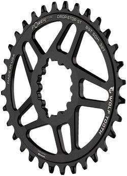 Wolf Tooth Direct Mount Chainring - 34t, SRAM 3-Bolt Direct Mount, Drop-Stop ST, Requires 12-Speed HG+ Chain, Black MPN: SDM34-BST-SH12 UPC: 810006806380 Direct Mount Chainrings 3-Bolt Direct Mount Chainring for Hyperglide+ Chain