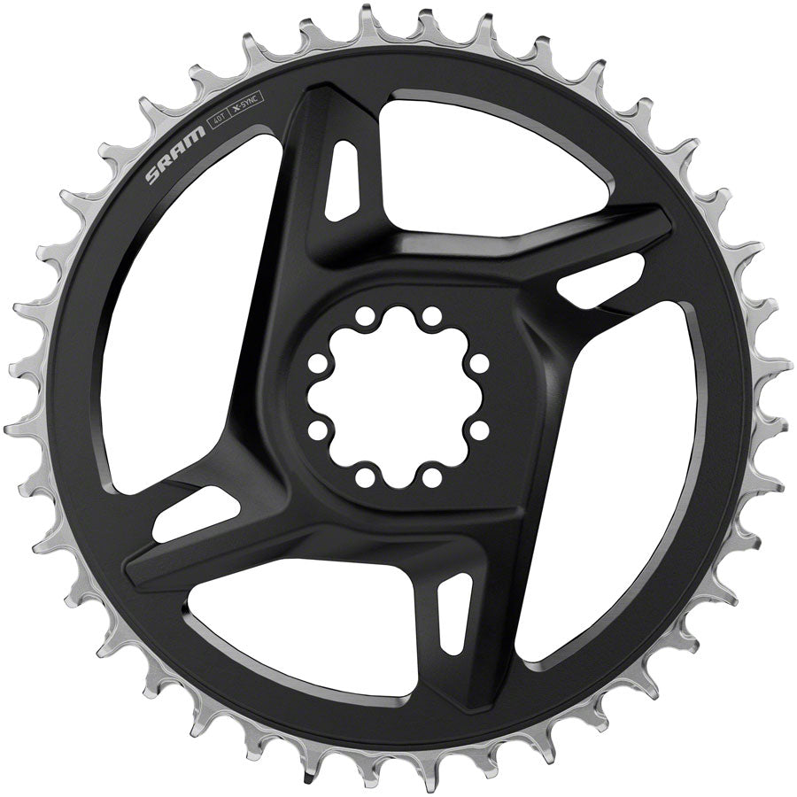 SRAM RED X-Sync Chainring - 40t, 12/13-Speed, 8-Bolt Direct Mount, 6.5mm Offset, Black/Silver, E1