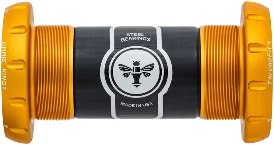 Chris King ThreadFit 30 Bottom Bracket - English, 50th Anniversary Matte Gold MPN: ABY2 UPC: 841529278316 Bottom Brackets Threadfit 30 Bottom Bracket