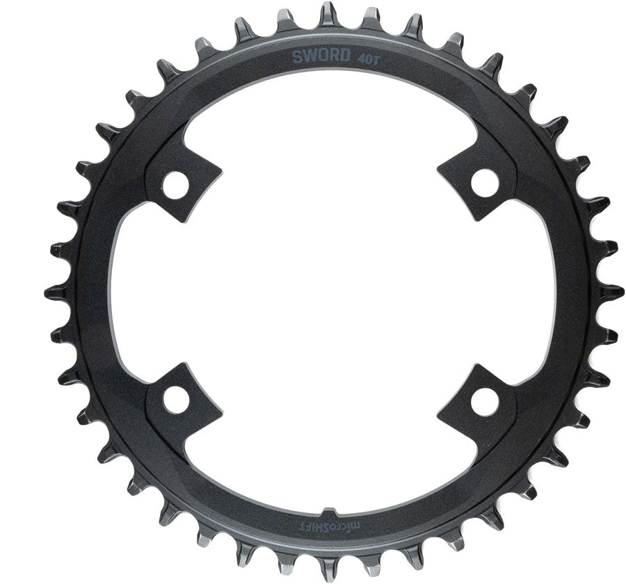 microSHIFT Sword Chainring - 40t, 110 Asym BCD, For 1x 9/10-Speed, Black MPN: Y-FC7000-40 UPC: 657993472156 Chainring Sword and Sword Black Chainring